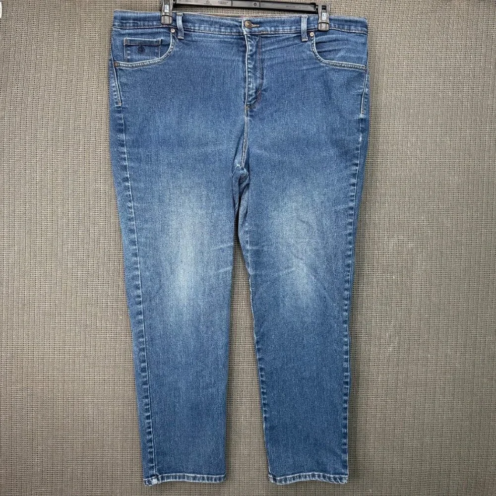 Gloria Vanderbilt 18W Amanda Classic Tapered Leg Jeans Stretch Denim Medium Wash - Picture 1 of 9